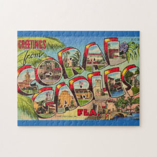 Coral Gables Florida Greeting Jigsaw Puzzle