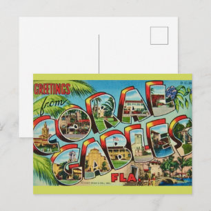 Coral Gables Florida Greeting Postcard