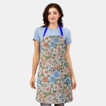 Coral Garden Flower Pattern Apron