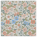 Coral Garden Flower Pattern Fabric