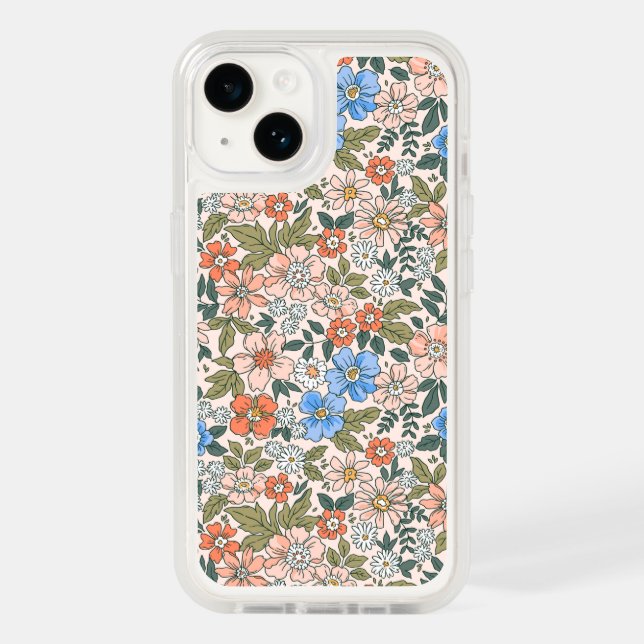 Coral Garden Flower Pattern Otterbox iPhone Case (Back)