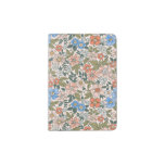 Coral Garden Flower Pattern Passport Holder