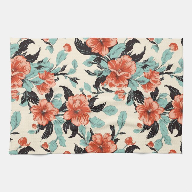 Coral Garden Kitchen Towel (Horizontal)