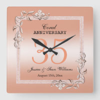Coral Gem & Glitter 35th Wedding Anniversary