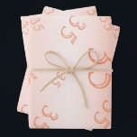 Coral Gem & Glitter 35th Wedding Anniversary  Wrapping Paper Sheets<br><div class="desc">Glamorous and elegant posh Coral 35th Wedding Anniversary party wrapping paper with stylish coral gem stone jewels corner decorations and matching colored glitter border frame printed on a pretty coral colored background. A romantic design for your celebration. All text, font and font color is fully customizable to meet your requirements....</div>