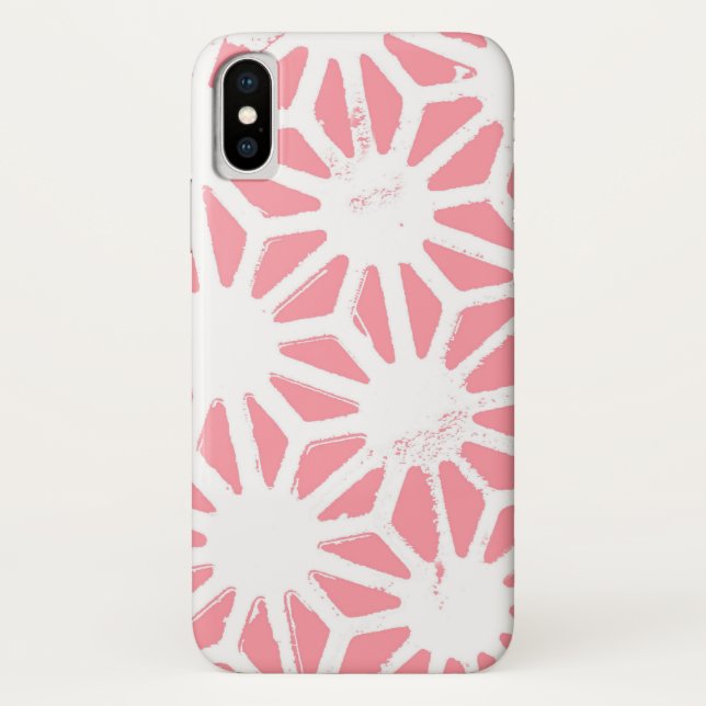 Coral geometric pattern Case-Mate iPhone case (Back)