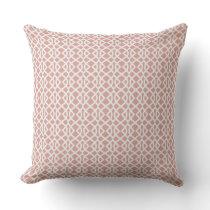 coral geometric pattern throw pillow