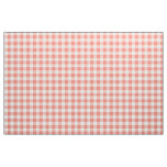 Coral Gingham Pattern Fabric