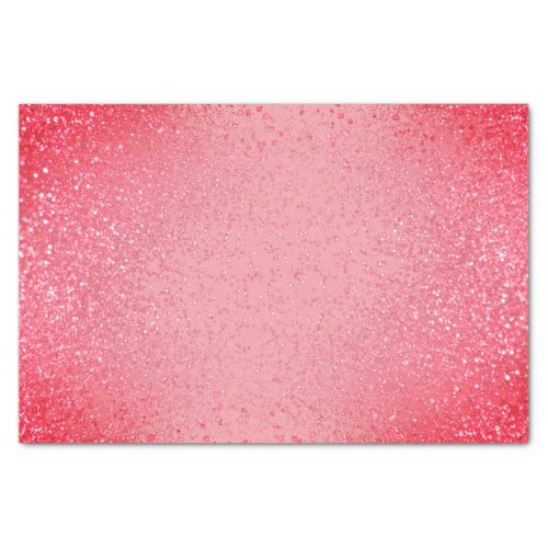 Coral Glitter on Ombre Coral Background  Tissue Paper