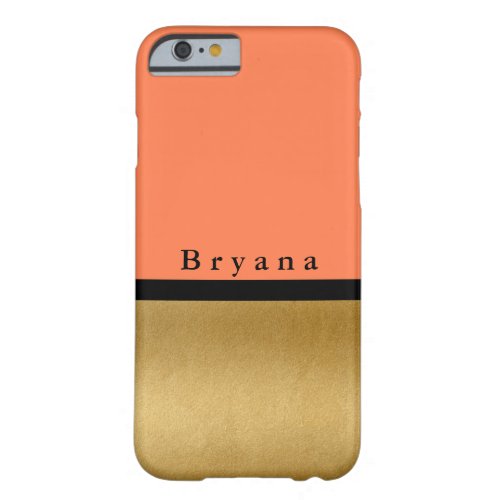Coral  Gold Modern Glam Phone Case Cover