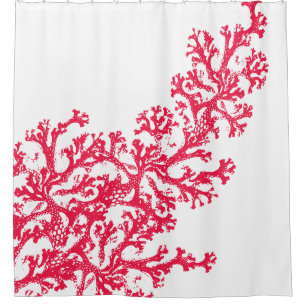 Coral Graphic Shower Curtain