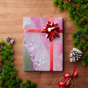 Coral, Grass & Peony-pink Blooms Wrapping Paper