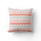 Coral Gray Chevron Decorative Pillow