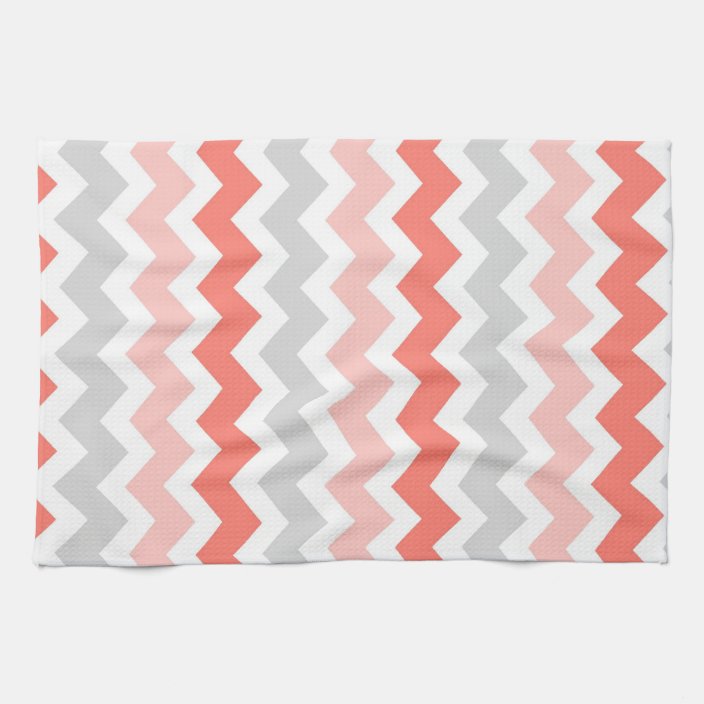 coral colored kitchen towels