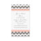 Coral Gray Chevron Retro Business Cards