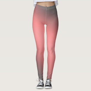 Coral gray moonlight ombre effect leggings