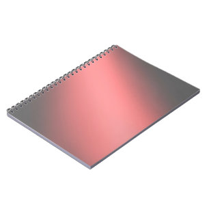 Coral & Gray moonlight ombre effect Notebook