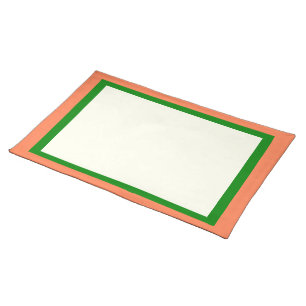 Coral Green and Ivory Placemat