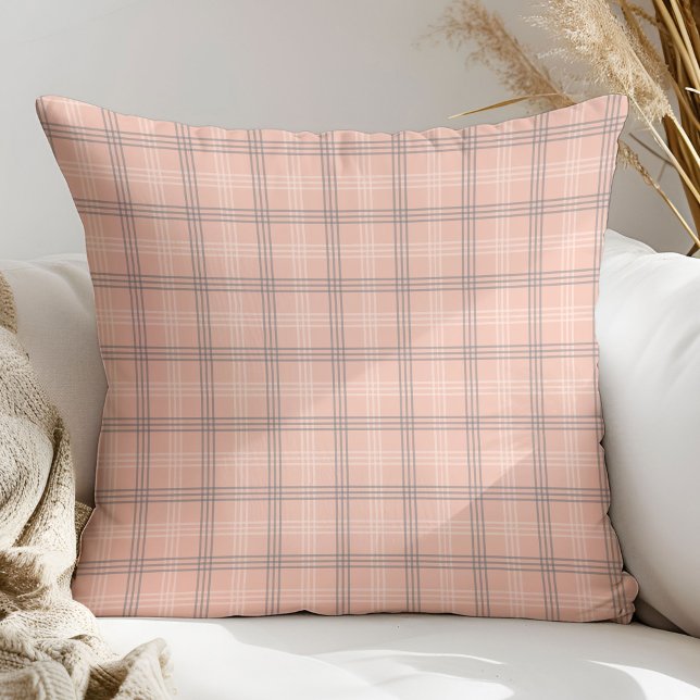 Coral Grey Accent Pillow Clean and Cozy Style (Coral Grey Accent Pillow Clean and Cozy Style)