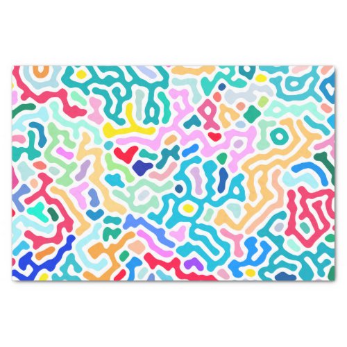 Coral _ happy colorful tissue paper