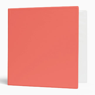 Coral hex code FF6F61 3 Ring Binder