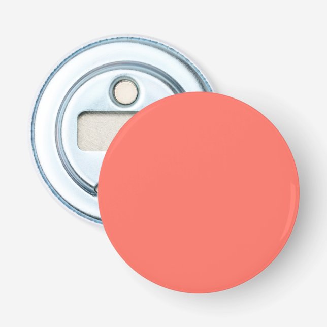 Coral hex code FF6F61 Bottle Opener (Front)