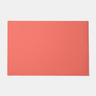 Coral hex code FF6F61 Doormat