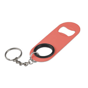 Coral hex code FF6F61 Keychain Bottle Opener