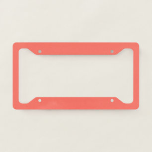 Coral hex code FF6F61 License Plate Frame