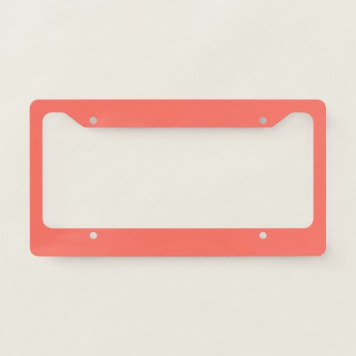 Coral hex code FF6F61 License Plate Frame