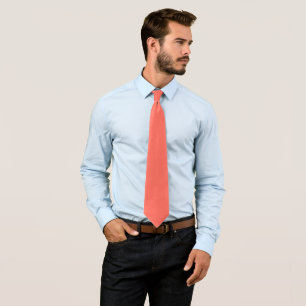 Coral hex code FF6F61 Neck Tie