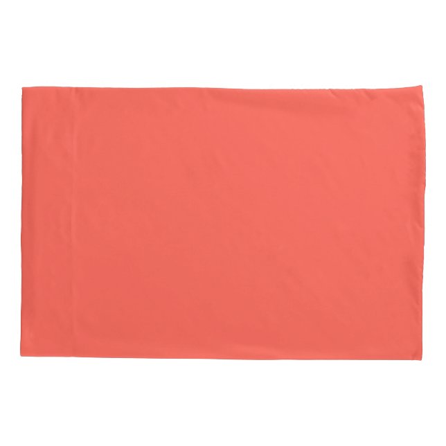 Coral hex code FF6F61 Pillow Case (Back)