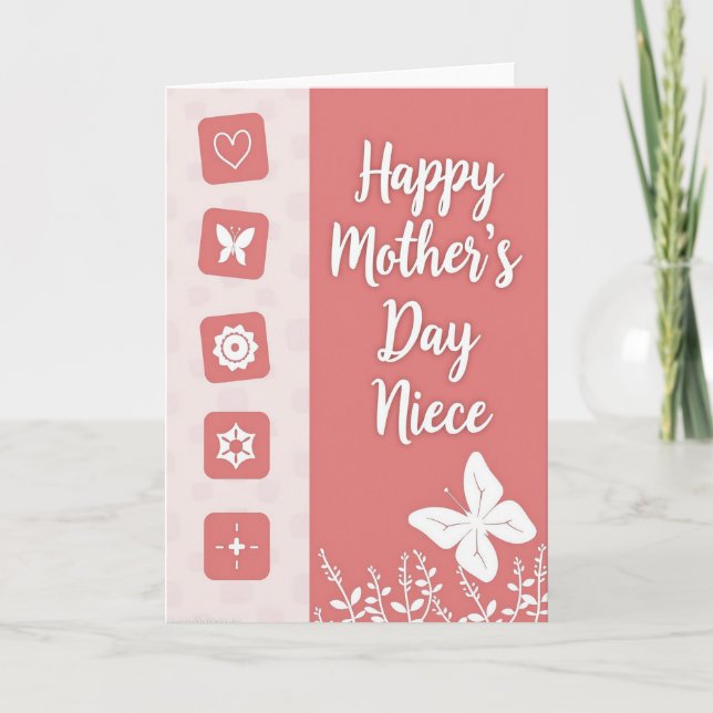 Coral Hues Mothers Day Card (Front)