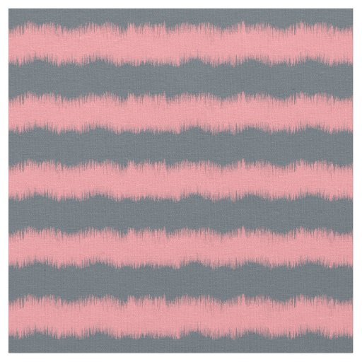 Coral Ikat chevron pattern fabric textile print