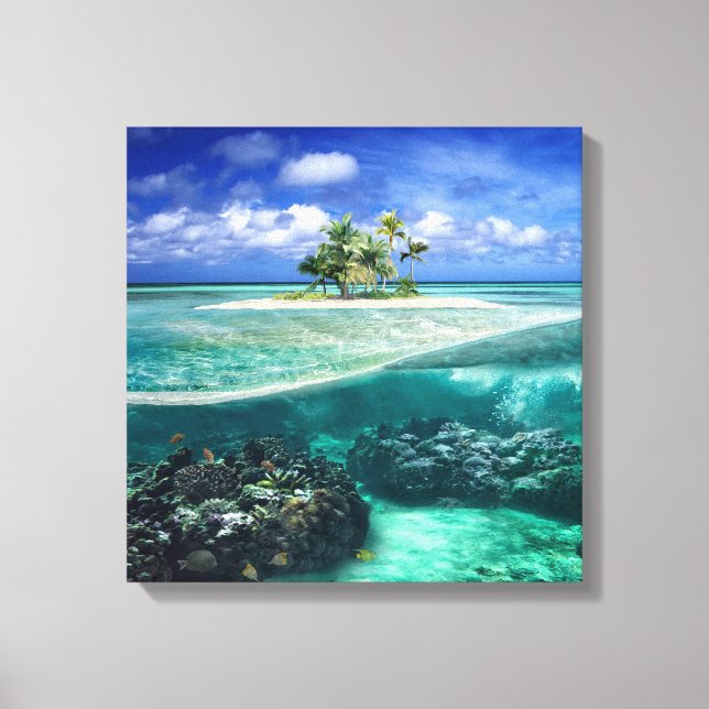 Coral Island Canvas Print (Front)