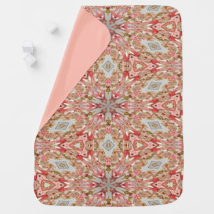 Coral Kaleidoscope Baby Blanket