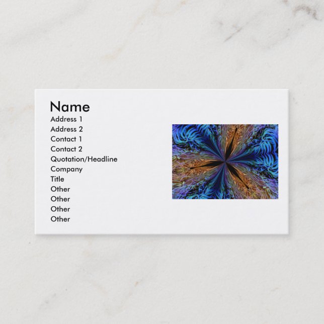 Coral Kaleidoscope Business Card (Front)