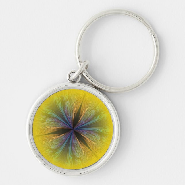 Coral Kaleidoscope Keychain (Front)