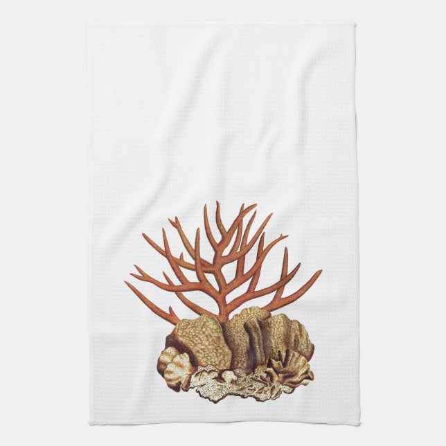 Coral Kitchen Towel (Vertical)