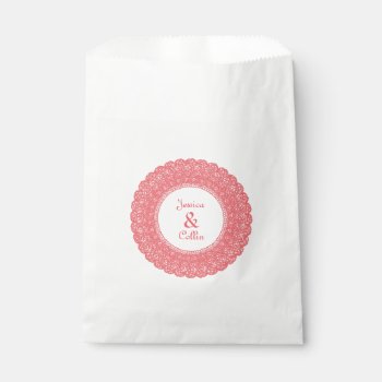 Coral Lace Favor Bags by ComicDaisy at Zazzle