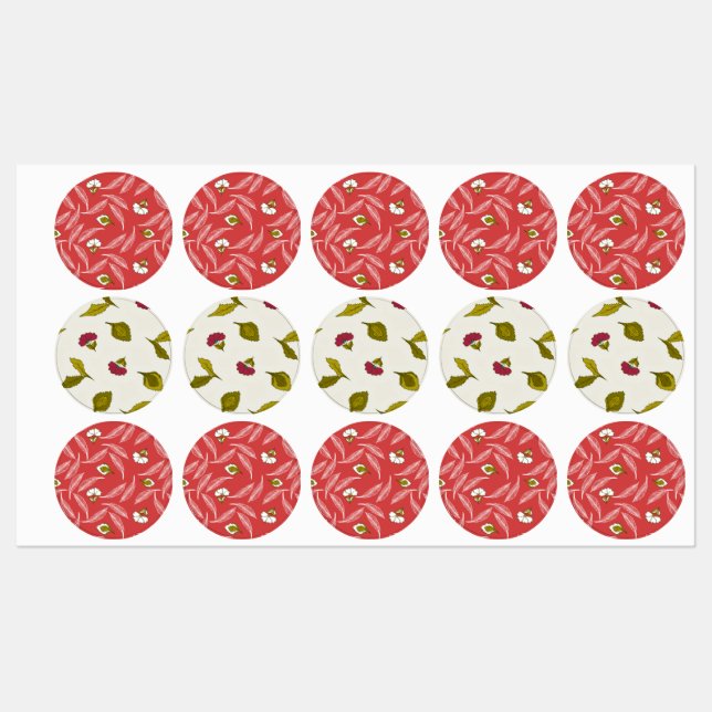 Coral Leaf Drift Throw Blanket Labels (Sheet)