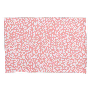 Coral Leopard Print Pattern Pillow Case