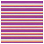 [ Thumbnail: Coral, Light Cyan & Purple Colored Pattern Fabric ]