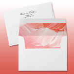 Coral Lined Envelope<br><div class="desc">Printed with faux brushed swirl pattern in shades of coral and white on the inside,  these envelopes are a great touch to add to our any of our invitations for any occasion.</div>
