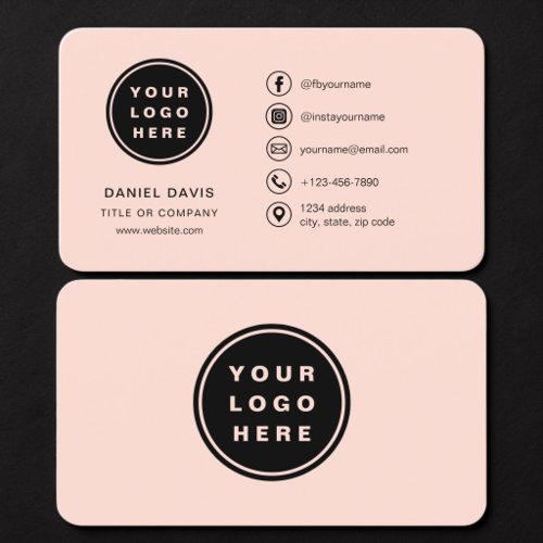 Coral Logo Business Card