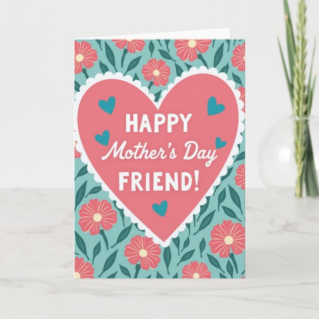 Coral Love Mothers Day Card (Front)