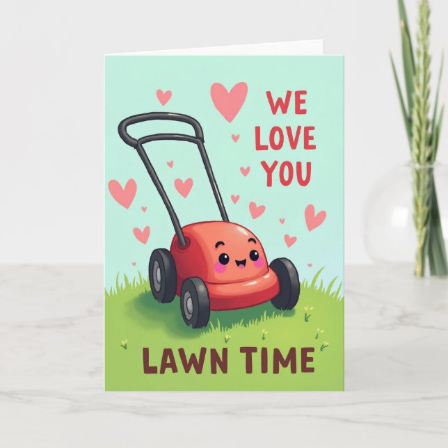 Coral Machine Fathers Day Card (Front)