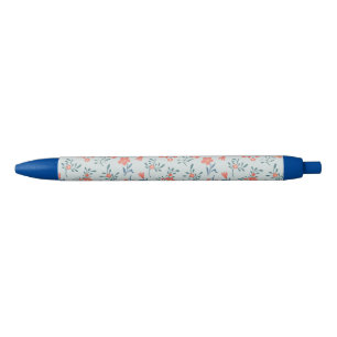 Coral Meadow Floral Pattern Pen