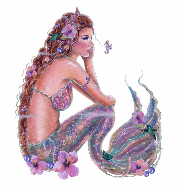 Coral mermaid art by Renee Lavoie Cutout (Front)