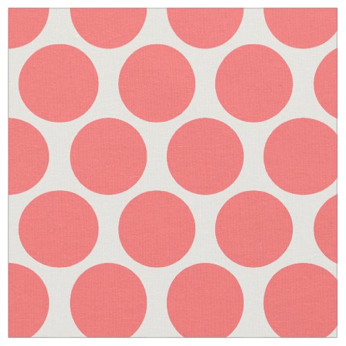 Coral Mod Dots Fabric